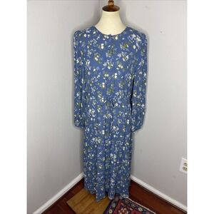 Reformation Lisse Dress in‎ Blue Avery Floral Sz 8